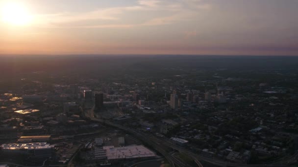 Повітряні Відео Downtown Newhaven Заході Сонця — стокове відео