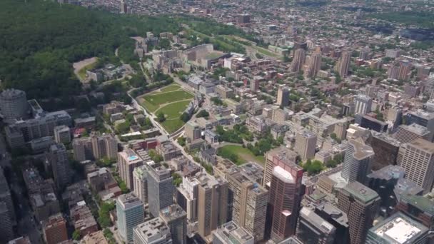 Antenowe Kanada Montreal Downtown Słoneczny Dzień — Wideo stockowe