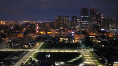 Şehir Denver geceleri hava video.