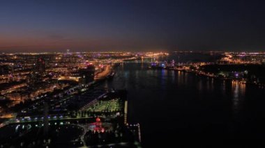 Montreal hava video şehir merkezinde geceleri