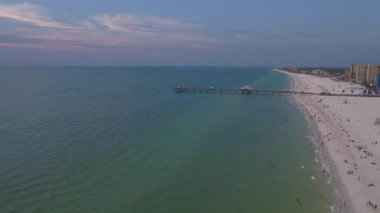 Tampa ve gün batımında St Pete Beach hava video