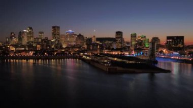 Montreal hava video şehir merkezinde geceleri