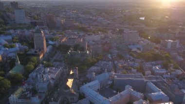 Quebec City hava video güzel güneşli bir günde.