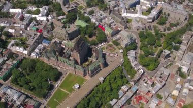 Quebec City hava video güzel güneşli bir günde.