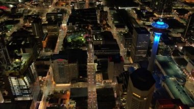Şehir Calgary geceleri hava Video