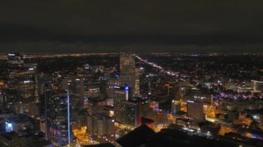 Şehir Denver geceleri hava video.
