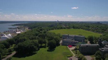 Quebec City hava video güzel güneşli bir günde.