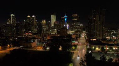 Şehir Calgary geceleri hava Video