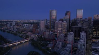 Şehir Calgary geceleri hava Video