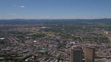 Quebec City hava video güzel güneşli bir günde.
