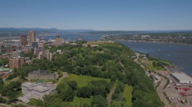 Quebec City hava video güzel güneşli bir günde.