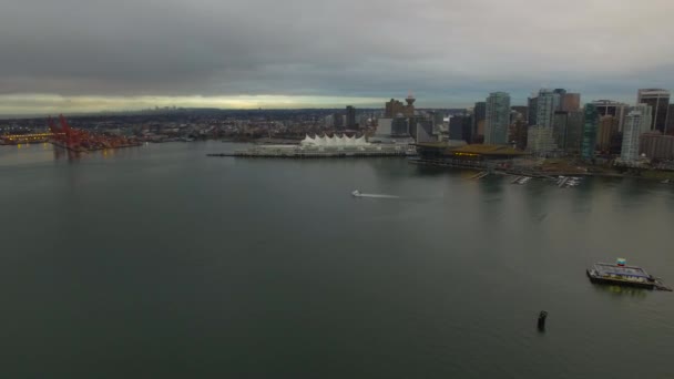 Luchtfoto Video Voor Vancouver Canada — Stockvideo