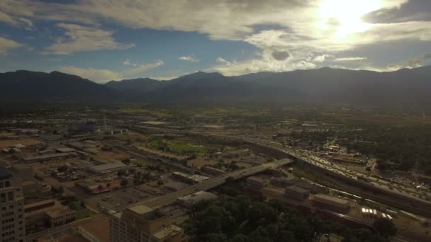 Aerial Video Colorado Springs Colorado — Stockvideo