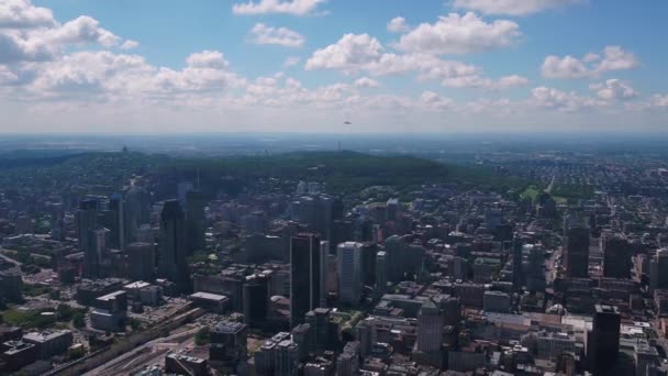 Montreal Kanada Hava Güneşli Bir Günde Şehir Merkezinde — Stok video