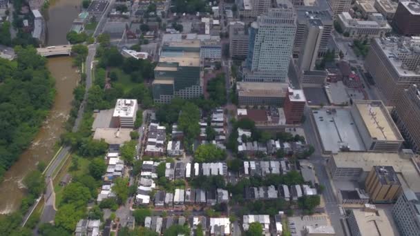 Vídeo Aéreo Del Centro Wilmington Día Soleado — Vídeos de Stock