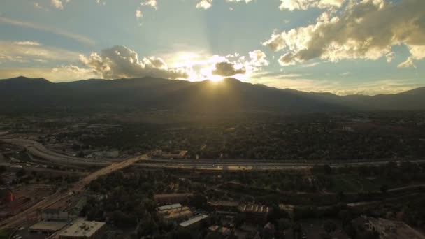 Luftbild Von Kolorado Federn Kolorado — Stockvideo