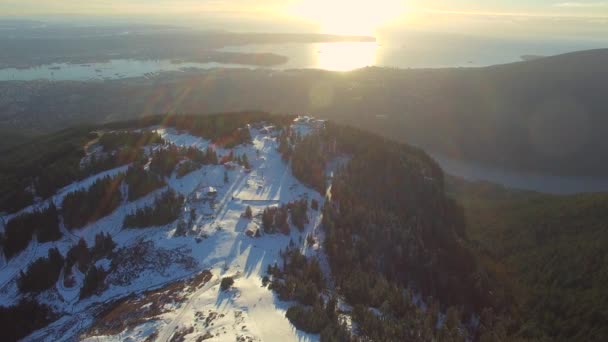 Luchtfoto Video Voor Vancouver Canada — Stockvideo