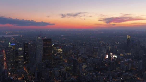 Vidéo Aérienne Centre Ville Toronto Coucher Soleil Par Une Belle — Video