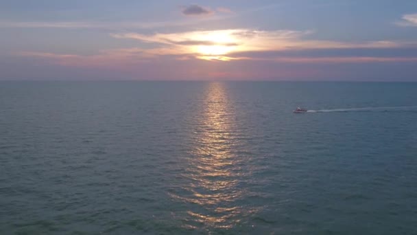 Aerial Video Tampa Pete Beach Sunset — Stock Video