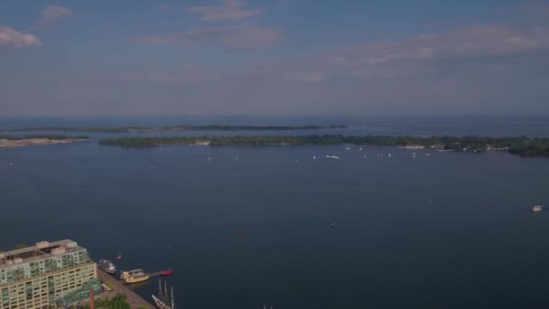 Luftbild Vom Toronto Der Innenstadt Einem Schönen Sonnigen Tag — Stockvideo