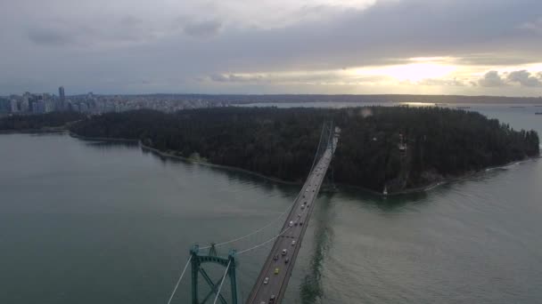 カナダのバンクーバーの空撮 — ストック動画