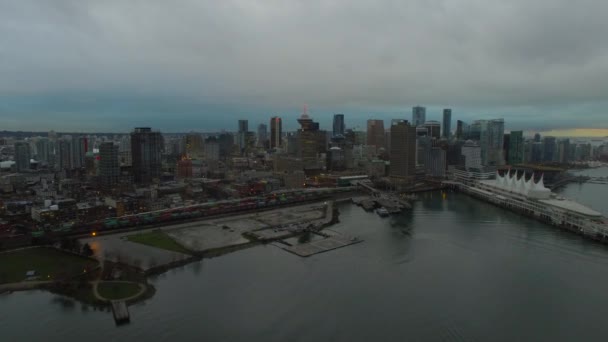 Luchtfoto Video Voor Vancouver Canada — Stockvideo