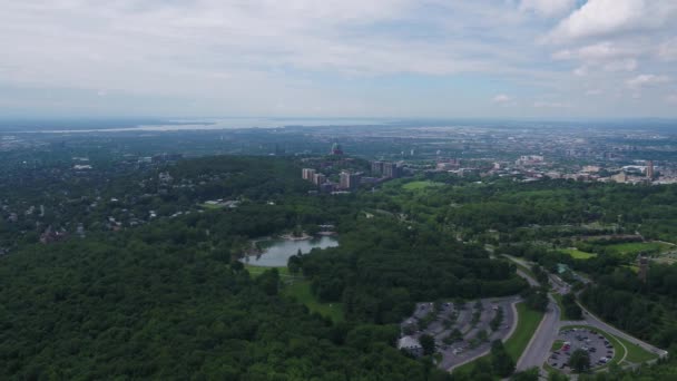 Aerea Canada Del Centro Montreal Una Giornata Sole — Video Stock