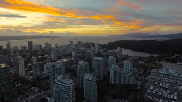 Vancouver Kanada Hava Video — Stok video