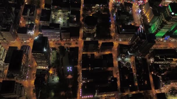 Vídeo Aéreo Del Centro Montreal Por Noche — Vídeos de Stock