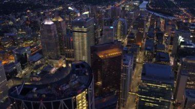 Şehir Calgary geceleri hava Video