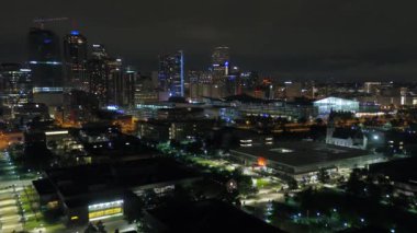 Şehir Denver geceleri hava video.