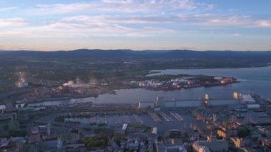 Quebec City hava video güzel güneşli bir günde.