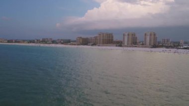Tampa ve gün batımında St Pete Beach hava video
