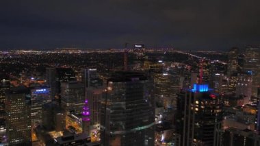 Şehir Denver geceleri hava video.