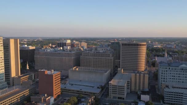 Puesta Sol Día Aérea Delaware Wilmington — Vídeo de stock