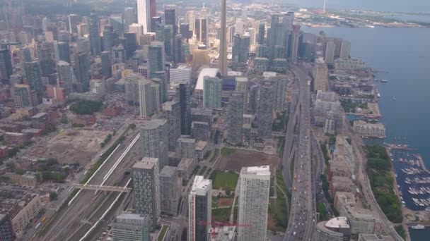 Downtown Toronto Güzel Güneşli Bir Hava Video — Stok video