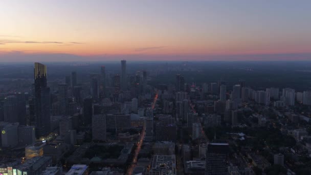 Downtown Toronto Adlı Günbatımı Güzel Bir Açık Akşam Hava Video — Stok video