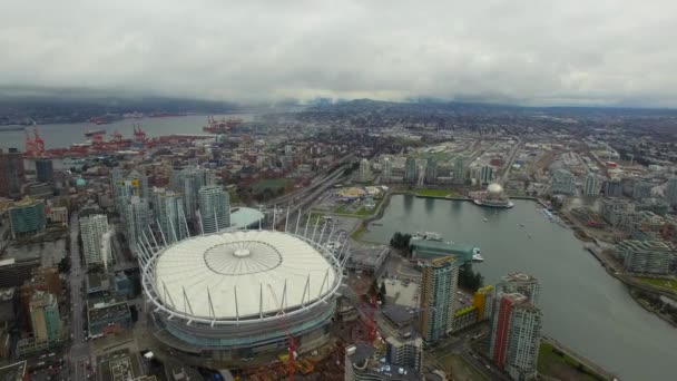 Luchtfoto Video Voor Vancouver Canada — Stockvideo