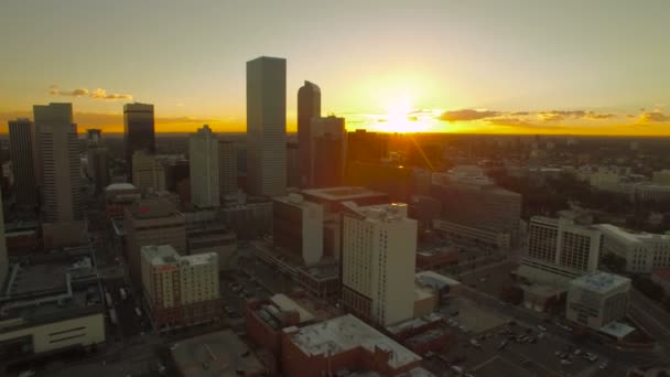 Luftbild Der Innenstadt Von Denver — Stockvideo