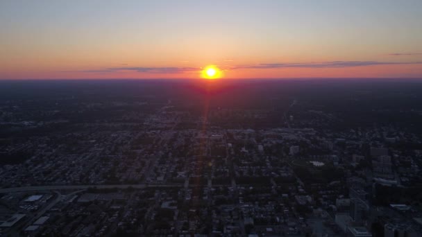 Puesta Sol Día Aérea Delaware Wilmington — Vídeo de stock