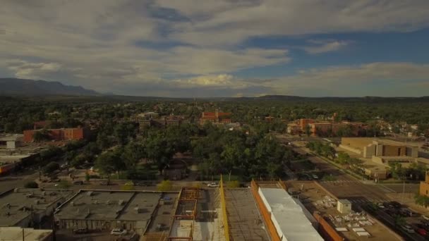 Luchtfoto Video Van Colorado Springs Colorado — Stockvideo