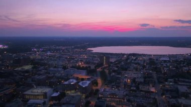 Şehir Portland geceleri hava video