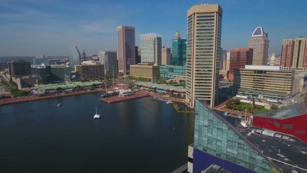 Lotnicze Wideo Baltimore Stanie Maryland — Wideo stockowe