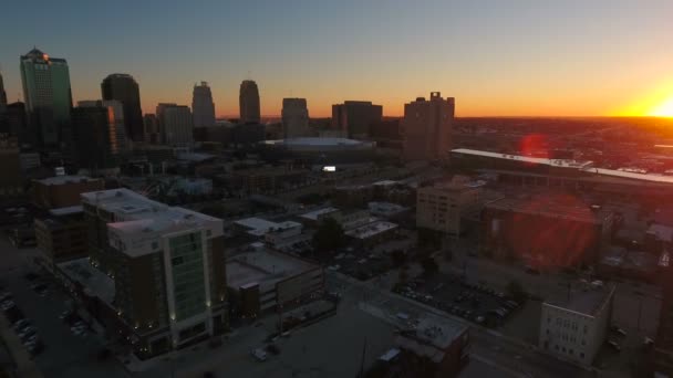 Kansas City Nin Missouri Deki Hava Görüntüleri — Stok video