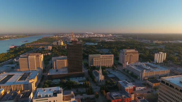 ルイジアナ州のバトン ルージュの空撮 — ストック動画