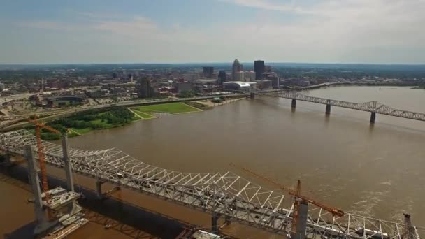 Letecký Kentucky Centra Města Louisville — Stock video