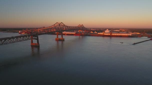 Luchtfoto Video Van Baton Rouge Louisiana — Stockvideo