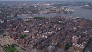 Downtown Boston güneşli bir hava video
