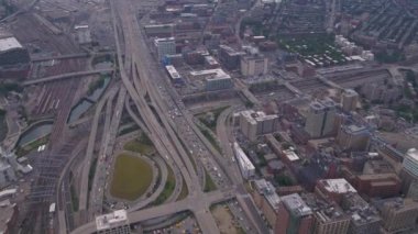 Downtown Boston güneşli bir hava video