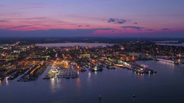 Şehir Portland geceleri hava video